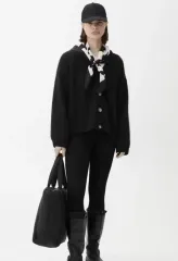 アーケット ブラック レディース ニット カーディガン