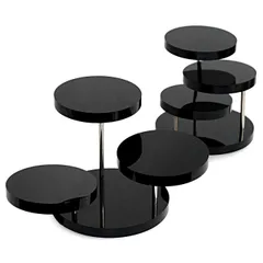 【数量限定】VICHE CATT アクセサリースタンド ピアススタンド ジュエリースタンド アクセサリー ディスプレイ スタンド アクリル製 3段 2個セット (ブラック)