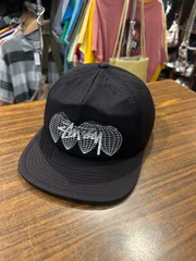 A-1782 Stussy Stüssy ステューシー レア キャップ ブラック ジェットキャップ ベースボールキャップ スナップバック