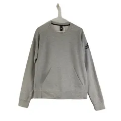 F7845 ADIDAS 男性 95 スタジアム グレー スウェットシャツ/DUK