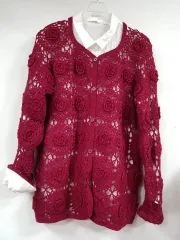 新品 手編みカーディガン