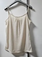 クリーム キャミソール ノースリーブ 日本 ヴィンテージ 森ガール