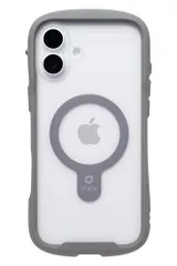 iFace MagSafe 対応 Reflection iPhone 16 Plus ケース MagSynq クリア 強化ガラス(グレー)【アイフェイス アイフォン16プラス 用 スマホケース iphone16plus カバー マグセーフ 耐衝撃 透明 スｍａ