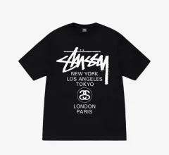 （ XL ） STUSSY(ステューシー) ワールドツアー Tシャツ 黒 2024