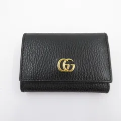 【瀬戸大橋店】 中古 GUCCI | グッチ 三つ折り財布 GGマーモント 644407・525040 ブラック 【125】