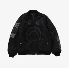 (NewJeans ヘリン 着用) A BATHING APE シャーク MA-1 アウター MA-1 ジャケット M
