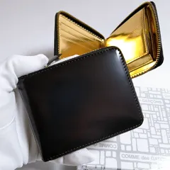 【新品未使用・ヨーロッパ輸入品】COMME des GARCONS 二つ折り財布 ゴールド 小銭入れ付 ユニセックス（メンズ・レディース）コムデギャルソン レザーのサムネイル