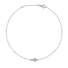 [ララクリスティー] ダイヤモンド ブレスレット 0.1ct クロス プラチナ PT900 lb37-0001-pt