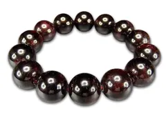 [石街] 訳有 AA ガーネット 大粒 約14.5mm 天然石 ブレスレット 1月誕生石 聖なる石 数珠 パワーストーン