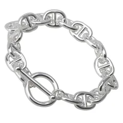 太幅 チェーンブレスレット メンズ レディース マンテル ブレスレット シルバー 銀色 H チェーン シンプル ブレスレット