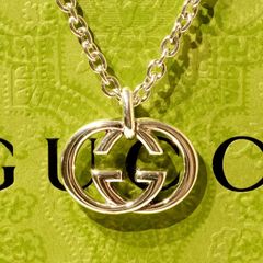 美品】グッチ インターロッキングG ネックレス 社外あずきチェーン