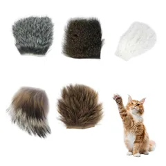 Coollooda 猫 おもちゃ 猫じゃらし 5種 天然 動物の毛 知育玩具 室内運動 一人遊び 噛むおもちゃ 獣毛 ストレス解消 ノーズワーク ふわふわ インタラクティブ玩具 成猫 子猫 高齢猫 飽きない 頑丈 遊び道具