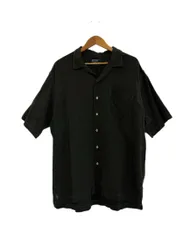 ラルフローレン RalphLauren CALDWELL コールドウェル オープンカラーシャツ シルクリネン 半袖シャツ 裾ポニー 黒 半袖シャツ ブラック 101MT-6066