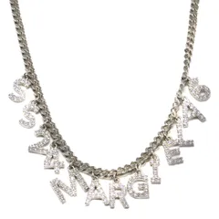 MM6 Maison Margiela エムエムシックス メゾンマルジェラ ネックレス | 24春夏 ラインストーン ネックレス | SM6UU0046 P6471 | チョーカー チェーン ロゴ モチーフ | シルバー | ブランド アクセサリー【中古】のサムネイル