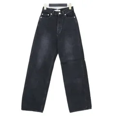 MACPHEE マカフィー パンツ ブラック 黒 サイズ:32(5号) | 20秋冬 コットン ブラック デニム セミワイド パンツ / ストレート ハイウエスト | ボトムス ジーンズ ジーパン【レディース】【中古】のサムネイル