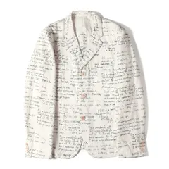 COMME des GARCONS HOMME PLUS コムデギャルソン ジャケット ホワイト 白 サイズ:S | ストーンズ期 | 06SS The Rolling Stones メッセージロゴ 3B テーラードジャケット【メンズ】【中古】