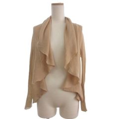 エポカ EPOCA カーディガン 長袖 ボタンレス 薄手 ベージュ 40