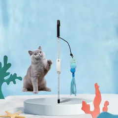 猫じゃらし 猫 おもちゃ 人気 クラゲおもちゃ 海洋シリーズ おもしろい 軽量 頑丈 ストレス軽減 運動不足解消 (金魚)