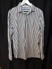 ZARA スリムフィット ストライプ シャツ L