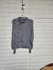 ほぼ新品) ニットベスト 55 ー 66