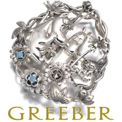 碌山 ロクザン ブローチ兼ペンダントトップ オパール マーカサイト ムーミン ムーミンと仲間たち シルバー 925 #190302