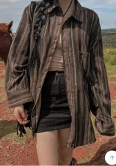 ably(エイブリー) プラッタ ルーズフィット ヴィンテージ ストラップ シャツ