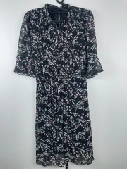 黒 フラワー ワンピース