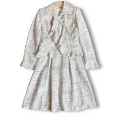 白黒ツイードセットアップONE PIECEジャケット