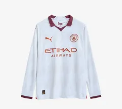 (XL) PUMA プーマ マンチェスターシティ 2023/24 アウェー ロングスリーブ ジャージ 白