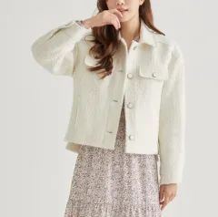 ROEM(ロエム) ツイード ポケットシャツタイプ ジャケット