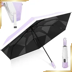 【新品】 DSDCDJ 【形状記憶・3秒でたため】日傘 uvカット 100 遮光 折り畳み 超軽量 完全遮光 遮熱 ワンタッチ自動開閉 6本骨 折りたたみ傘 UPF50+ 紫外線遮蔽 熱中症対策 日焼け防止 耐風撥水 晴雨兼用 収納ポーチ付き 母の日 父の 1