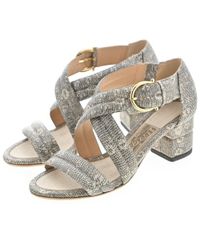 Salvatore Ferragamo オリーブグリーン オープントゥサンダル - メルカリ