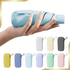 【新品】 TVVTO 軽量折り畳み傘 日傘 超軽量ポータブル折りたたみ傘 晴雨兼用 小さなかわいい 持ち運びに便利 紫外線遮断 高強度グラスファイバー 6本骨 日焼け防止 人気 折り畳み傘 耐風撥水 小型 おしゃれ 手動 レゼント 耐久 収納ポーチ付き 大 0