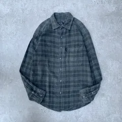 80〜90s gramicci コットンチェックネルシャツ　モノトーン　グラミチ　アメリカ製のサムネイル