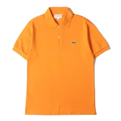 【美品】LACOSTE ラコステ ポロシャツ サイズ:US XS / ワンポイント ワニ 刺繍 鹿の子 ポロシャツ (L1212) / CLASSIC FIT / オレンジ / トップス 半袖【メンズ】【中古】
