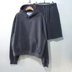 FW新作) リーベット ピグメント クロップド フーディー ハーフパンツ セット 3color
