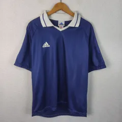 adidas アディダス ゲームシャツ ロゴ刺繍 ネイビー XOサイズ メンズ 古着 スポーツMIX ストリート