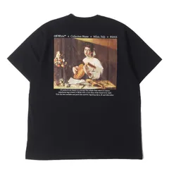 【美品】OFF-WHITE オフホワイト Tシャツ サイズ:XS / 21AW 絵画グラフィック オーバーサイズ Tシャツ (Caravaggio Hand Tee) / ブラック 黒 / トップス カットソー 半袖【メンズ】【中古】