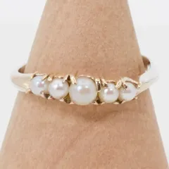 4℃ K10×シルバー925 パール コンビ ヨンドシー リング /24-2521S