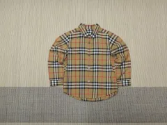 (4Y) バーバリーキッズ ボタン ダウン カラー チェック シャツ
