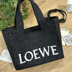LOEWEロエベ　フォントトートスモール　ラフィア　カゴバッグ斜めがけポシェット