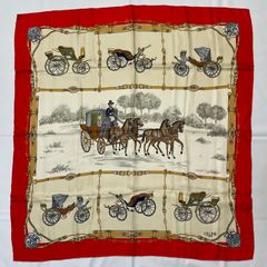 HERMES エルメス カレ90 LA CHASSE A TIR 大判スカーフ - メルカリ