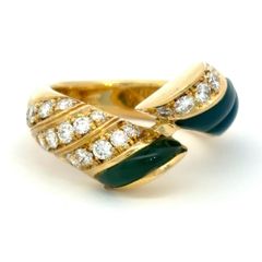 FABERGE ファベルジェ K18WG スネークモチーフ ダイヤ リング 指輪 