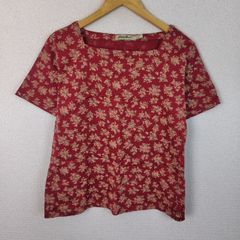 Steven Alan フラワー ベロア Tシャツ ワインレッド - メルカリ