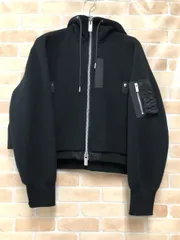 【中古】 sacai サカイ スポンジスウェットナイロンツイルフーディー SCW-231 ブラック 2 111450129のサムネイル