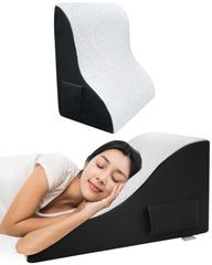 Cozymaker 三角枕 三角クッション 腰枕 低反発 背もたれ ベッドの上 ランバーサポート 傾斜枕 就寝用 読書用 足上げ クッション テレビ枕 抗菌防臭生地 カバー洗える 年寄りプレゼント (12 インチ)ri