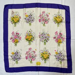 2603-114|グッチ スカーフ シルク ブルー