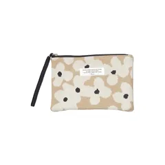 【新品】 Wpc. Patterns ニットフラットポーチ クッカモカ 洗濯機OK 洗える レディース 花柄 おしゃれ 可愛い 化粧ポーチ 小物入れ 通勤 通学 旅行 映え トレンド W145-431-204 1