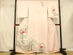 平和屋着物■訪問着　手描き　草花文　暈し染め　正絹　逸品　AABG9694fw