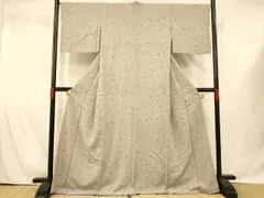 平和屋着物■上質な小紋　型染め　枝梅文　正絹　逸品　AABG9699fw